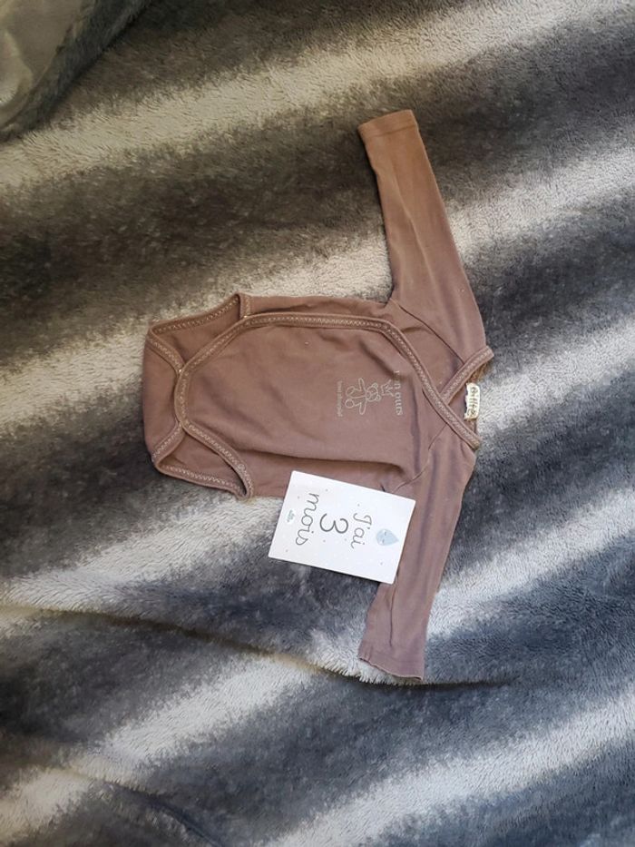 Body manches longues grain de blé 3 mois