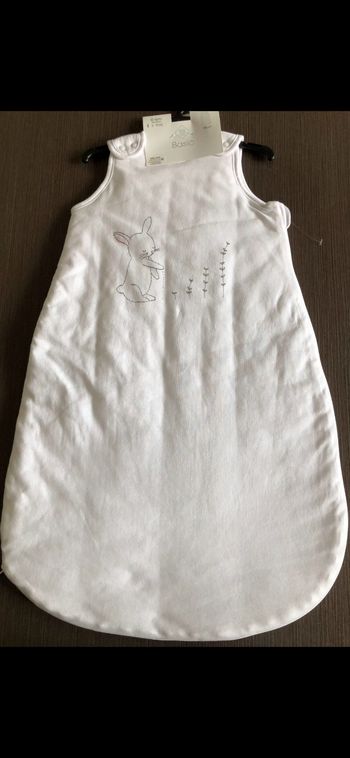 Turbulette gigoteuse bébé lapin en coton tex baby 70 cm 0/6 mois