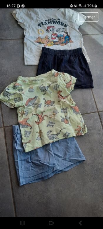 Lot pyjashort 4 ans