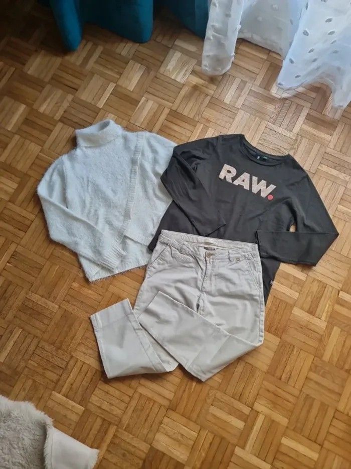 Pull boboli haut G-star Pantacourt Zara - photo numéro 8