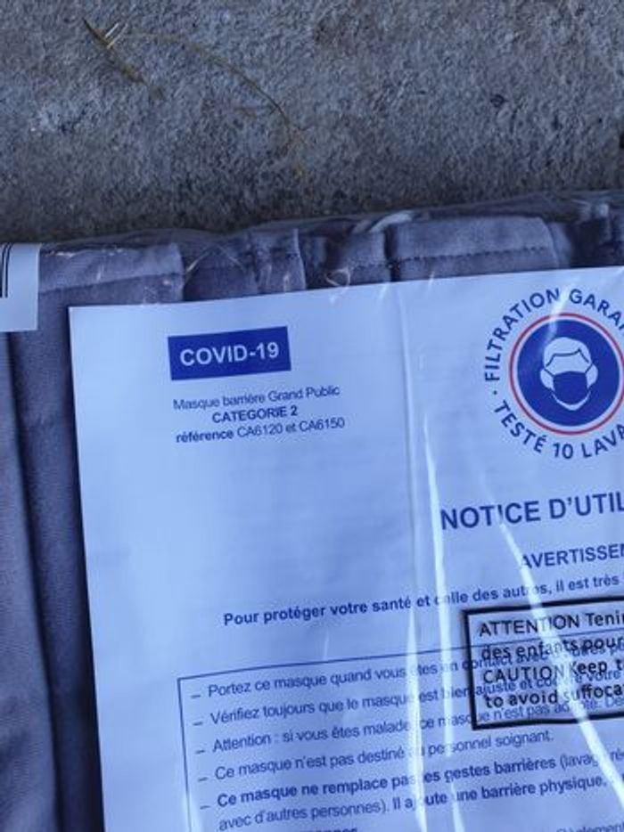 Lot de 240 masques en tissu - photo numéro 4