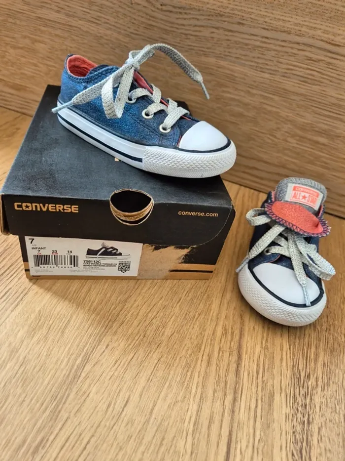 Converse bleu pailleté 23