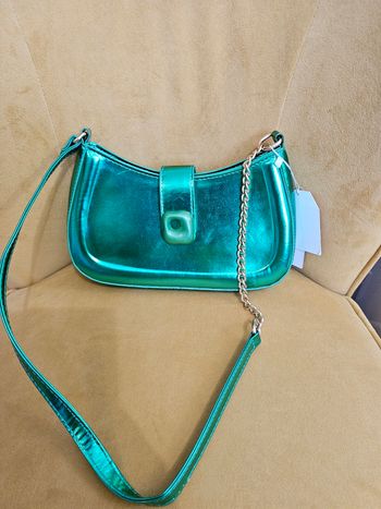 Sac a main vert brillant neuf gianni bernini