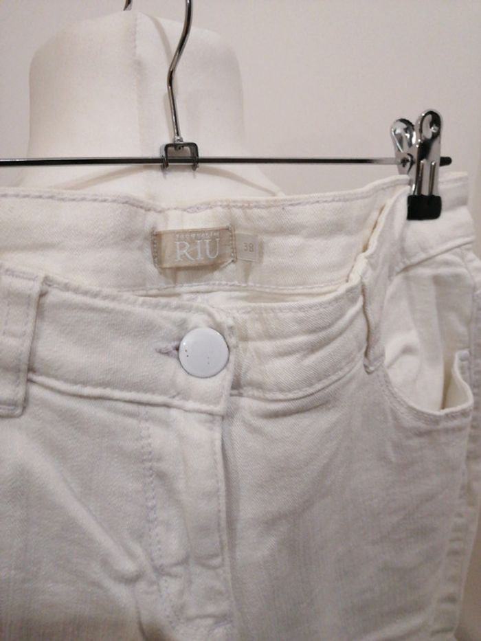 Pantacourt blanc femme - photo numéro 2