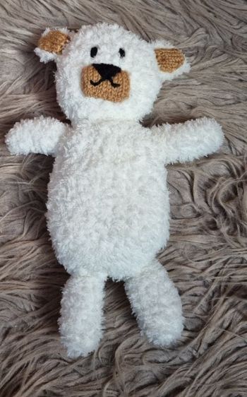 Doudou ourson blanc tout doux