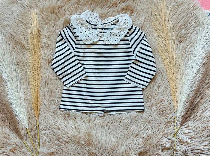 T-shirt manches longue marinière