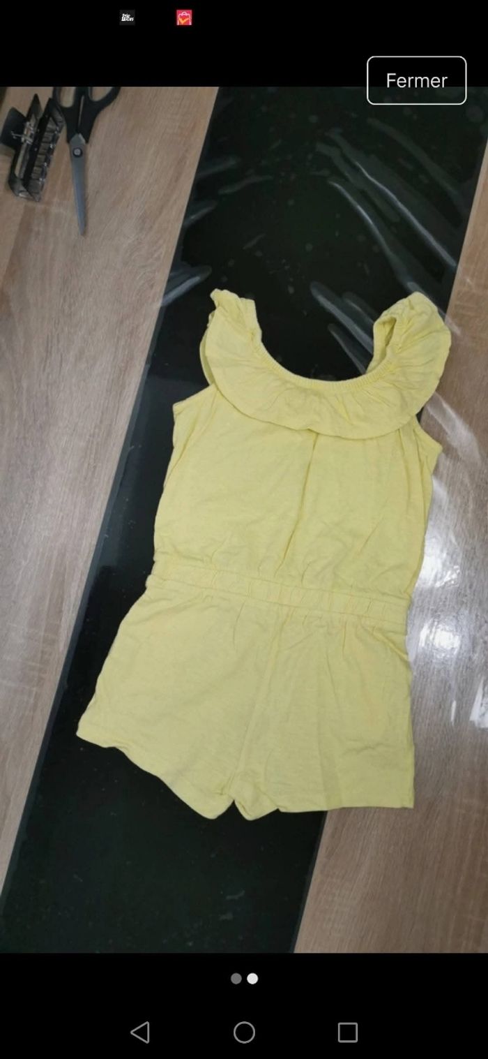 Combishort jaune vif orchestra 5ans - photo numéro 2