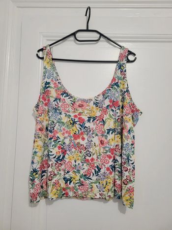 Débardeur blanc à motifs H&M Taille L