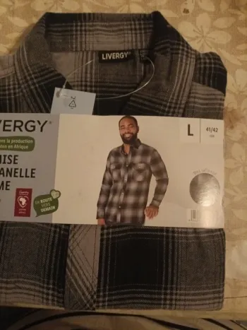 Chemise en flanelle homme taille 41 42 L