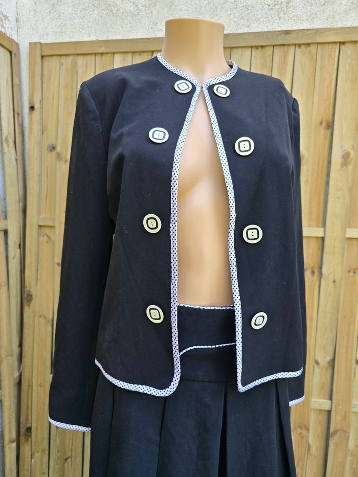 Tailleur jupe plissée rétro 🍒y2k vintage années 2000🍒jamais porté taille 34 - photo numéro 5