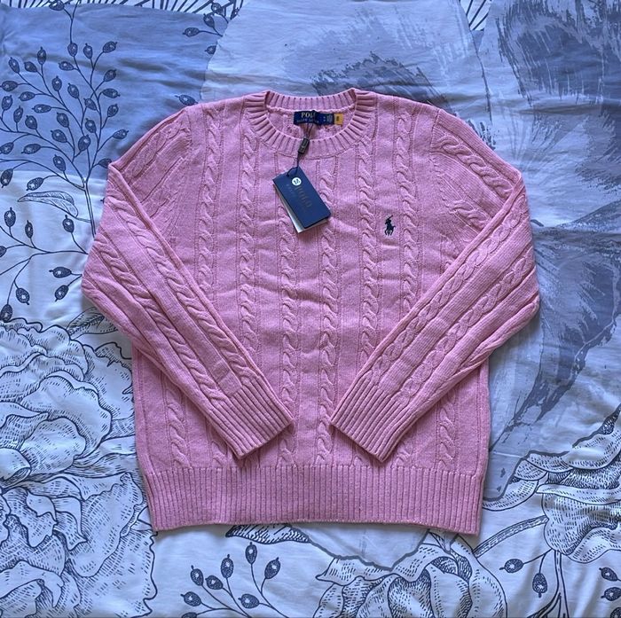 Pull Torsadé Ralph Lauren Rose - Taille S