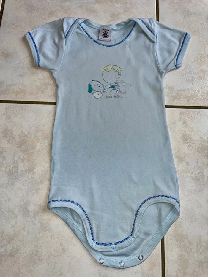 Lot 7 bodies Petit Bateau manches courtes 24 mois - photo numéro 7