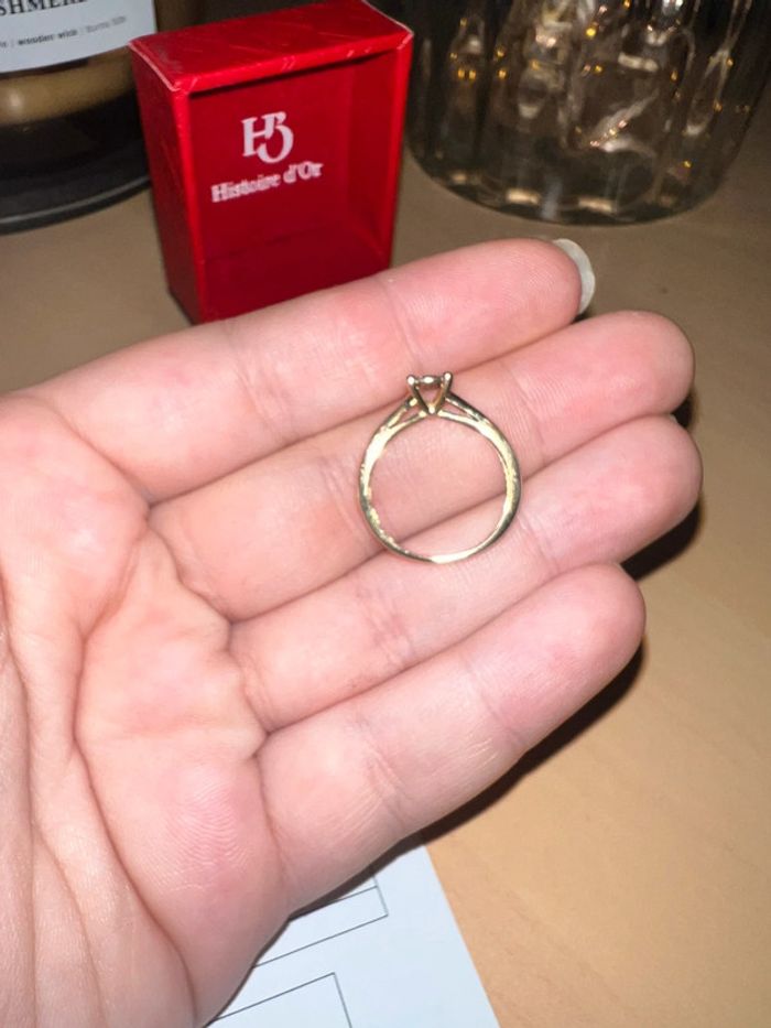 Bague solitaire or jaune t52 - photo numéro 5