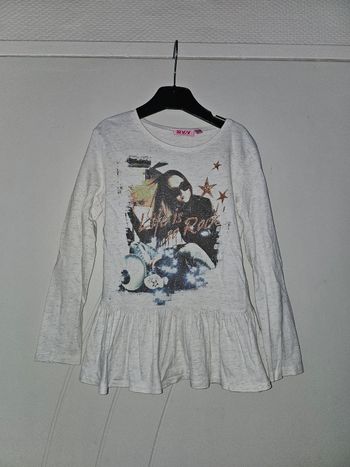 T-Shirt tunique beige chiné 8 ans