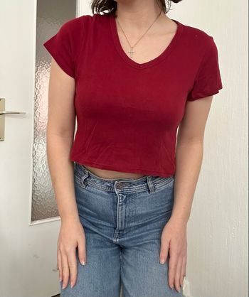 T-Shirt rouge bordeaux M Jennyfer 
