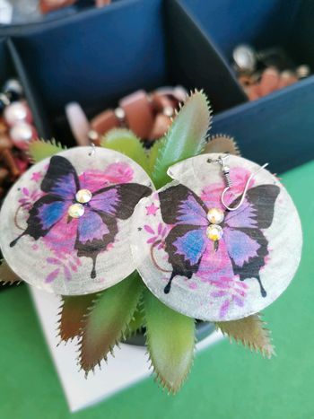 Boucles d'oreilles papillon femme