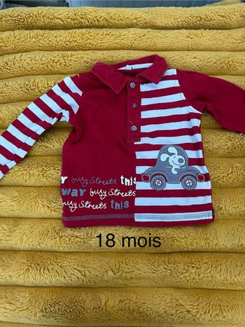 Polos rouge et blanc