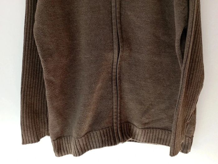 Pull zippé en maille vert kaki Tex 4-5 ans - photo numéro 4