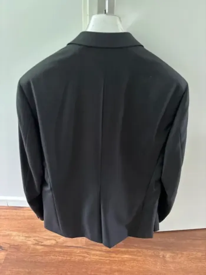 Costume Thierry Mugler veste et pantalon coupe ajustée gris - photo numéro 3
