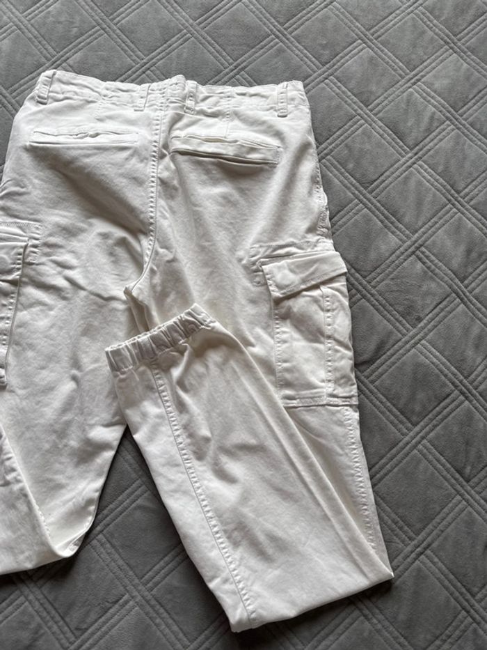 Pantalon  cargo  homme blanc - taille 38 - Gémo - très bon état - photo numéro 7