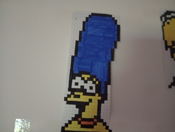 Pixel art Bart Simpson
