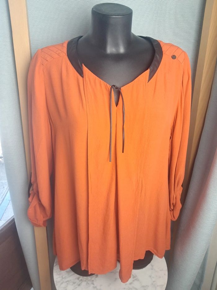 Mado et autres blouse orange T.44 en tbe - photo numéro 2