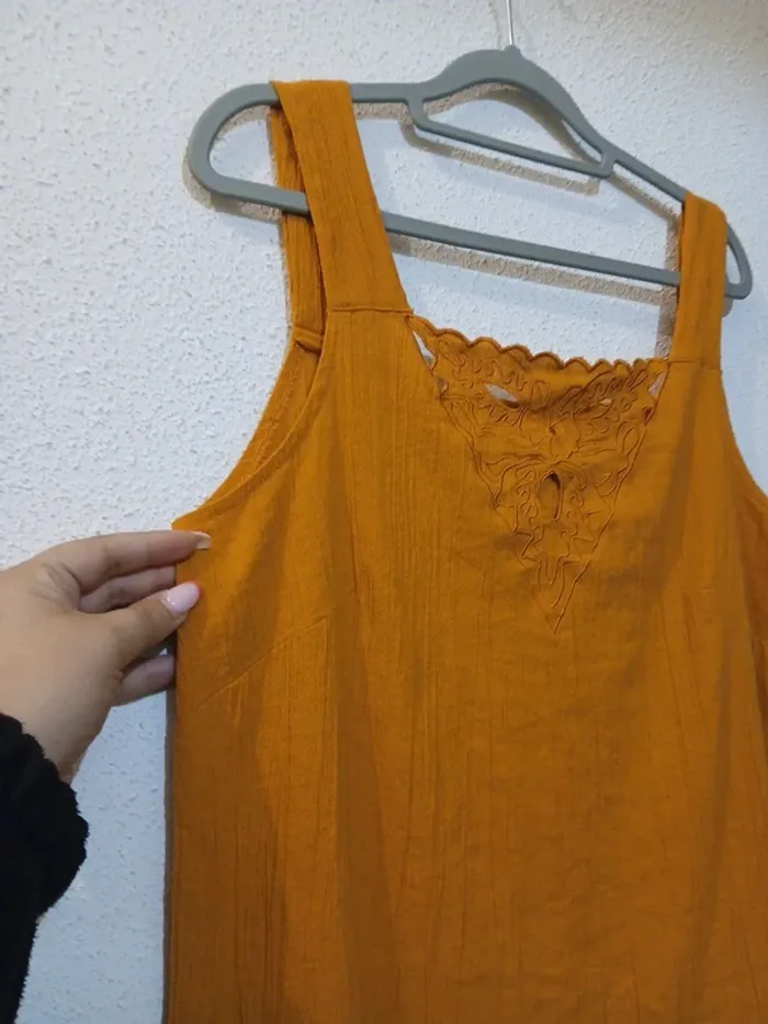 Blouse couleur rouille 100%Cotton " daxon" taille 46 - photo numéro 2