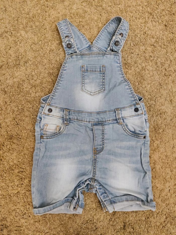 Salopette short jean 12 mois