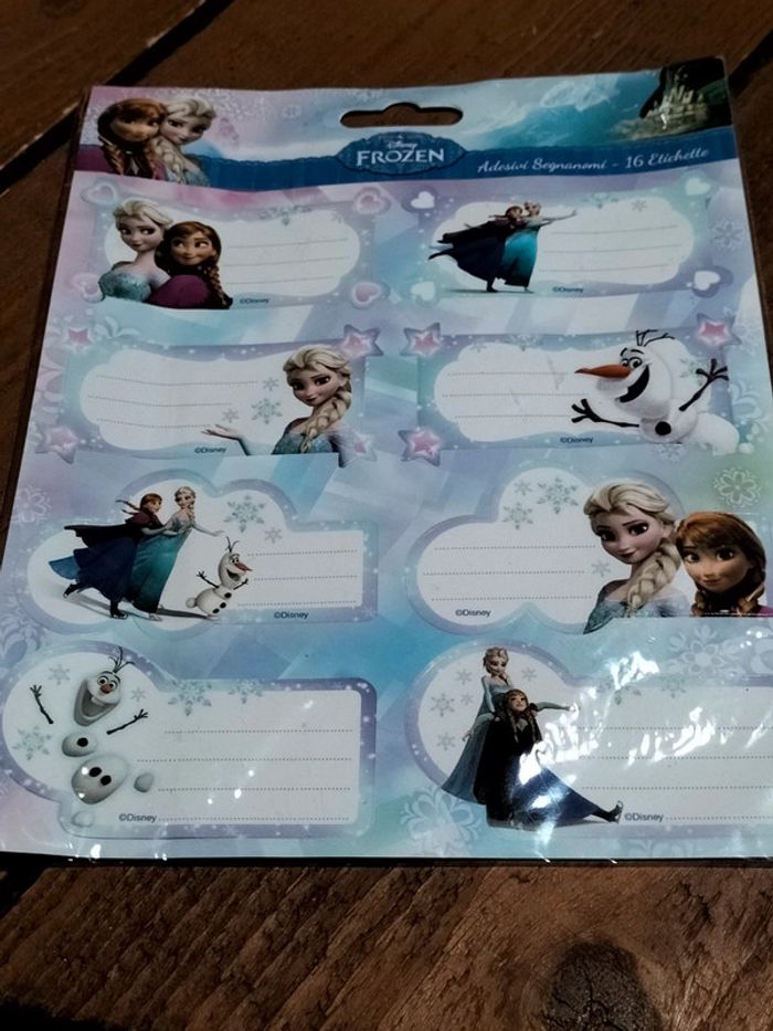 Lot de 16 étiquettes reine des neiges