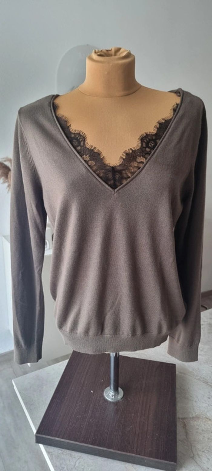 Pull Ikks - encolure devant dos en dentelle femme - BU18235 - photo numéro 3
