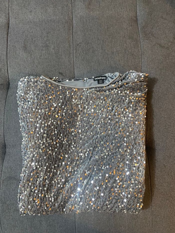 Robe mi-longue d’hiver grise taille 54 Boohoo - photo numéro 3