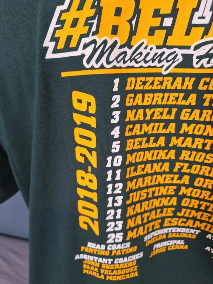 T-shirt vintage jerzees - basket Crystal City Lady Javelinas – 2019 – vert (501) - photo numéro 7