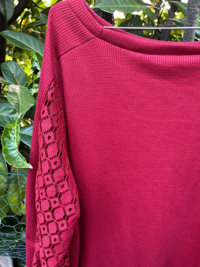 Blouse ML bordeaux - photo numéro 2