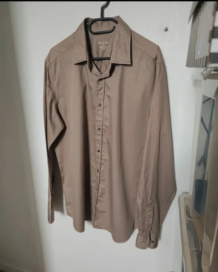 Chemise beige Massimo Dutti Xl