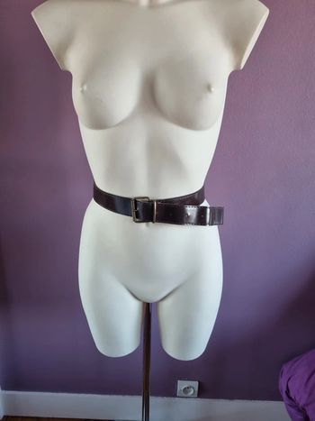 Ceinture en Skaï vintage marron