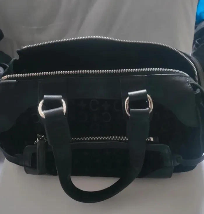 Sac Celine en cuir et velours