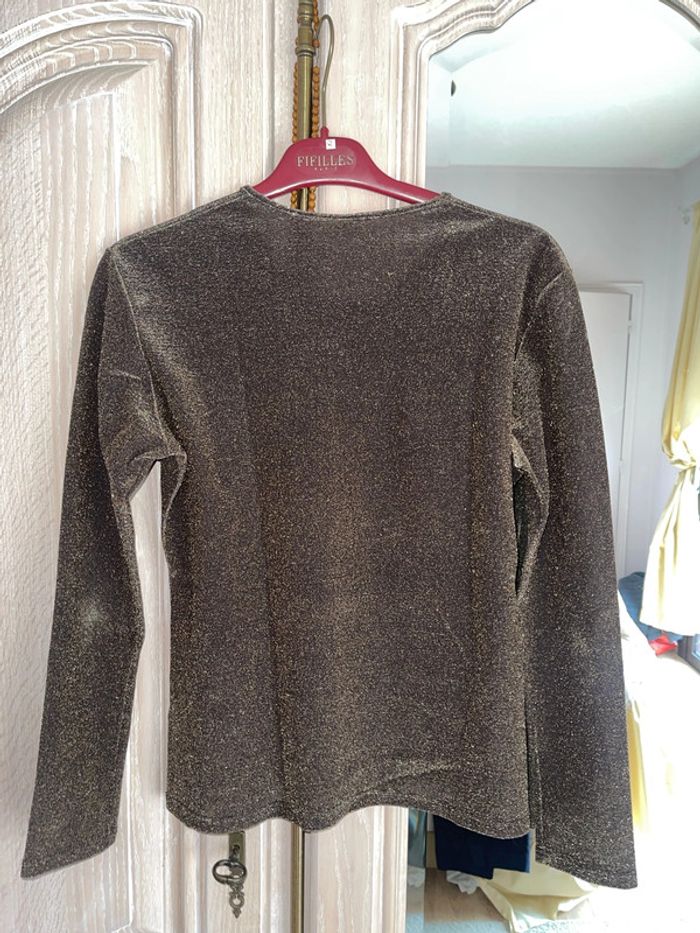 Blouse, haut à manche longue pailletée - photo numéro 3