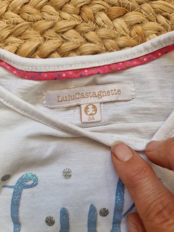 Tee-shirt manches courtes lulu castagnette 3 ans - photo numéro 3