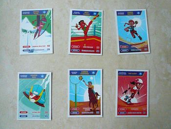 Lot de 5 cartes « Tour du monde des sports »