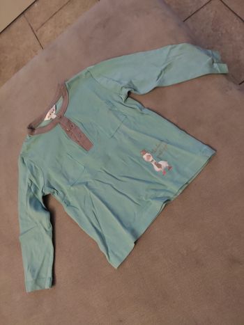 Tee shirt bleu manches longues kid kanai 24 mois