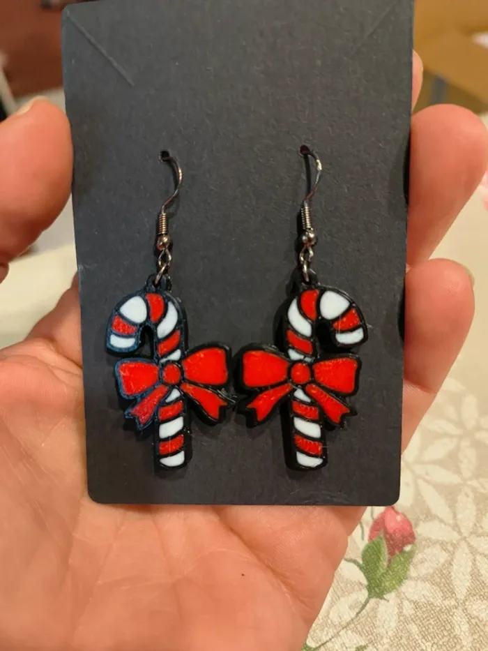 Boucle d'oreille sucre d'orge