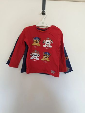 Lot de 2 Tee-shirt ML 98 cm + 1 MC