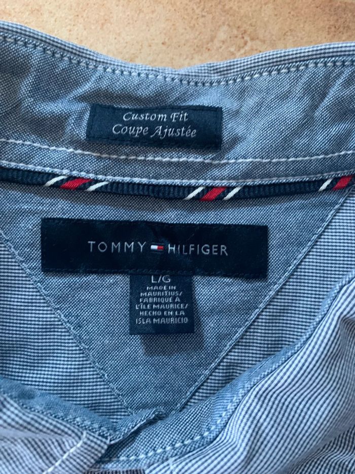 Chemise manches courtes Tommy Hilfiger workear Thibault marine racing garage - photo numéro 6