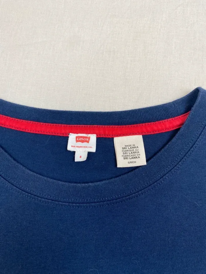 T-shirt CROP Levis, femme, bleu, blanc, rouge, S (294) - photo numéro 2