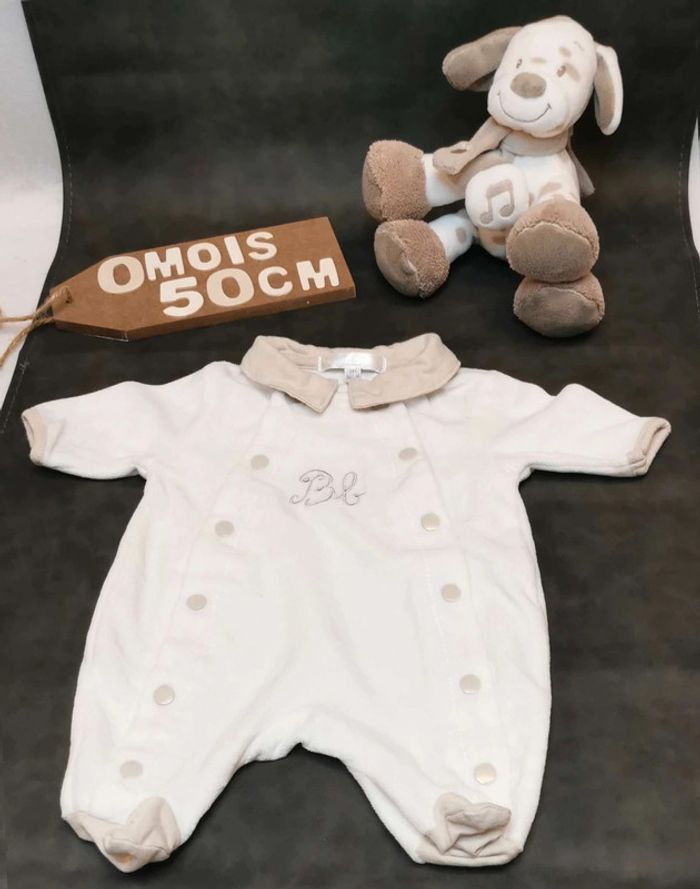 Pyjama  👣  mixte,  velours,  ouverture  devant,  Kitchoun 0mois/50cm grenouillère - photo numéro 5