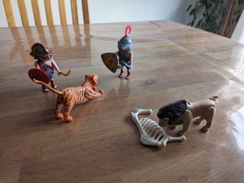 Lot de 2 Gladiateurs avec animaux Playmobil