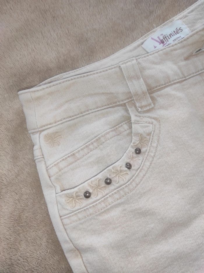 Jean droit beige Armand Thiery t.38 - photo numéro 3