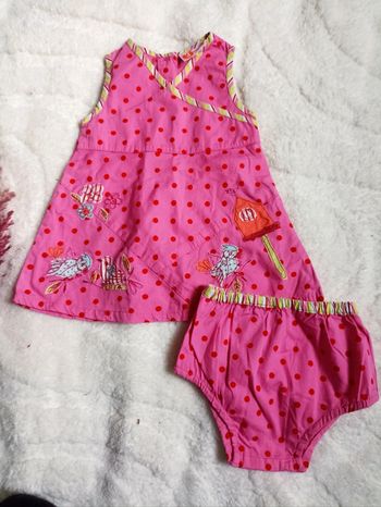 Robe d'été à pois avec culotte assortie