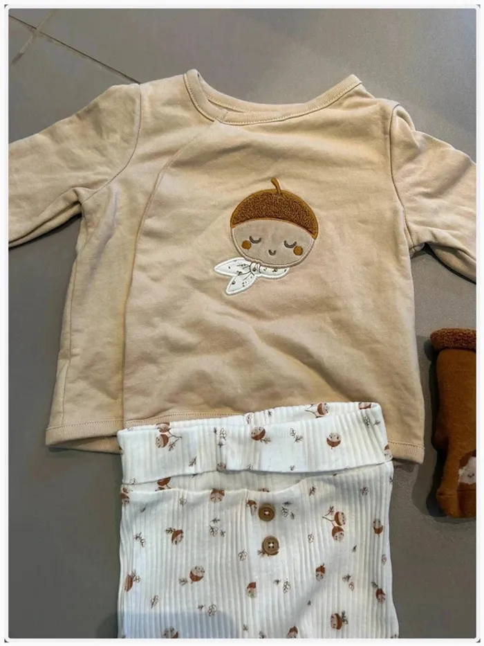 Ensemble bébé 6 mois Sergent Major – haut + legging + chaussettes - photo numéro 2