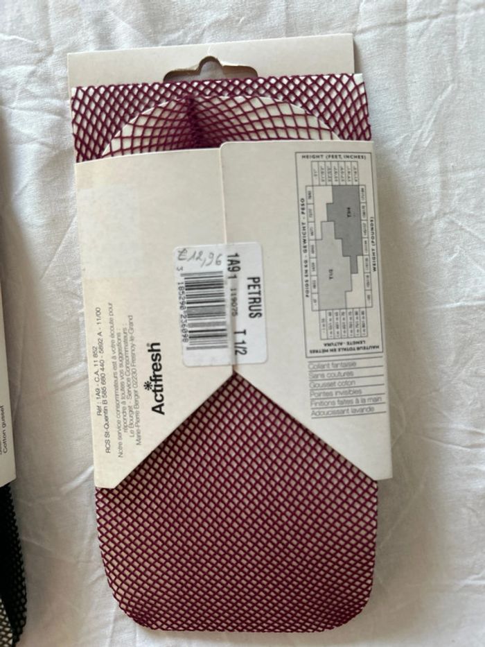 2 paires de collants un cobalt 1 petrus taille 1/2 - photo numéro 5